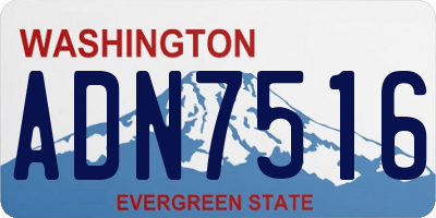 WA license plate ADN7516