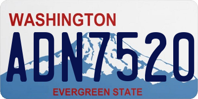 WA license plate ADN7520