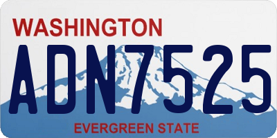 WA license plate ADN7525