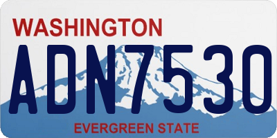 WA license plate ADN7530