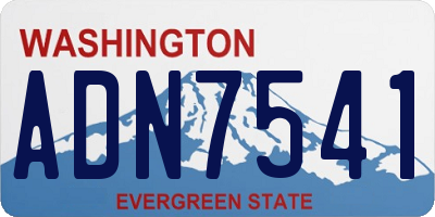 WA license plate ADN7541