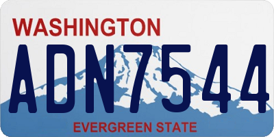 WA license plate ADN7544