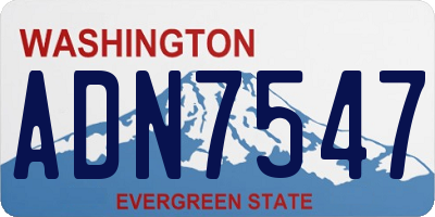 WA license plate ADN7547