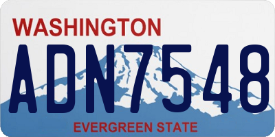 WA license plate ADN7548