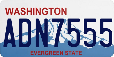 WA license plate ADN7555