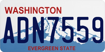 WA license plate ADN7559