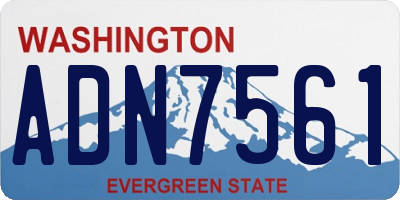 WA license plate ADN7561