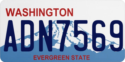 WA license plate ADN7569