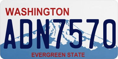 WA license plate ADN7570