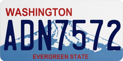 WA license plate ADN7572