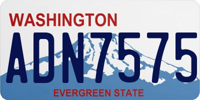 WA license plate ADN7575
