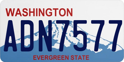 WA license plate ADN7577
