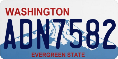 WA license plate ADN7582