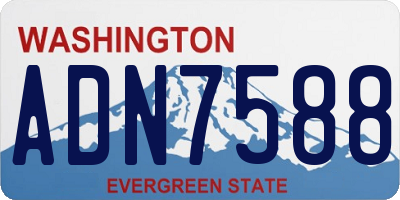 WA license plate ADN7588