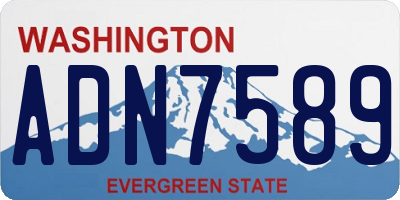 WA license plate ADN7589