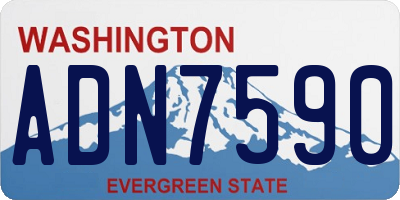 WA license plate ADN7590