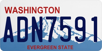 WA license plate ADN7591