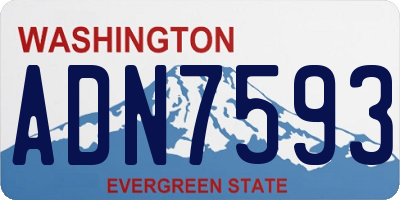 WA license plate ADN7593