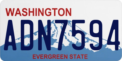 WA license plate ADN7594