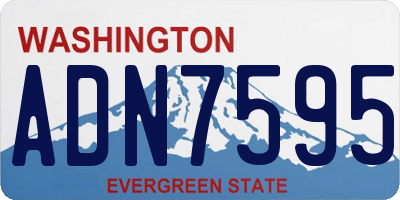 WA license plate ADN7595