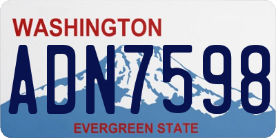WA license plate ADN7598