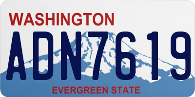 WA license plate ADN7619
