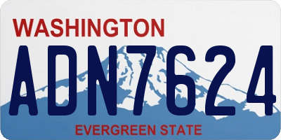 WA license plate ADN7624