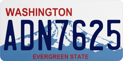 WA license plate ADN7625
