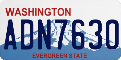 WA license plate ADN7630