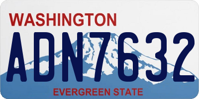 WA license plate ADN7632