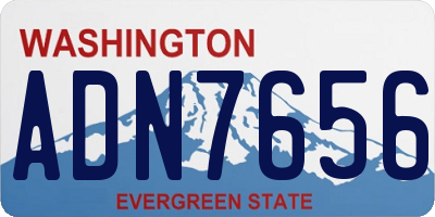 WA license plate ADN7656