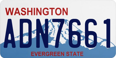 WA license plate ADN7661