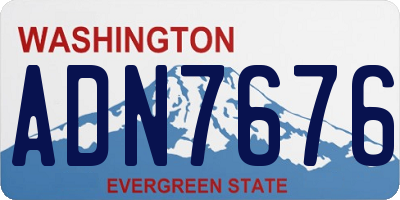 WA license plate ADN7676