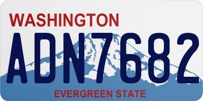 WA license plate ADN7682