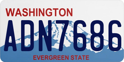 WA license plate ADN7686