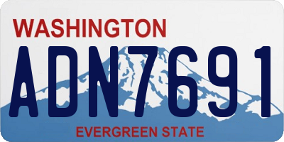 WA license plate ADN7691