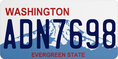 WA license plate ADN7698