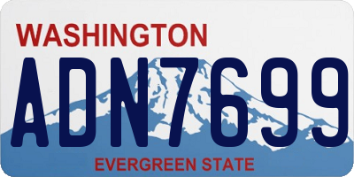 WA license plate ADN7699
