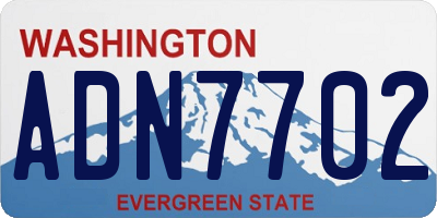 WA license plate ADN7702