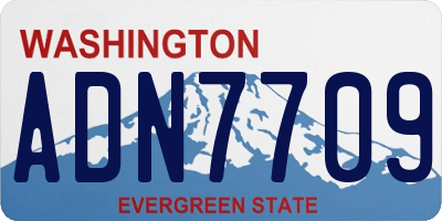 WA license plate ADN7709
