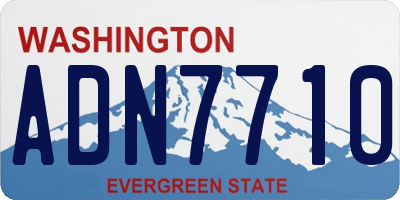 WA license plate ADN7710
