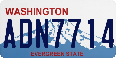 WA license plate ADN7714
