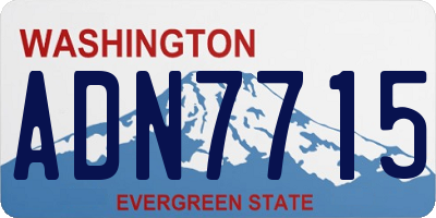 WA license plate ADN7715