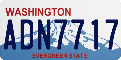 WA license plate ADN7717