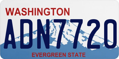 WA license plate ADN7720