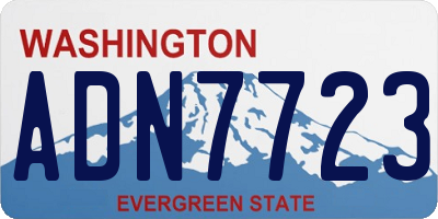 WA license plate ADN7723