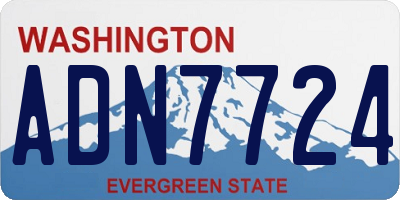 WA license plate ADN7724