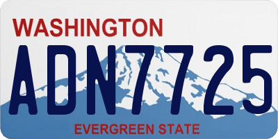 WA license plate ADN7725
