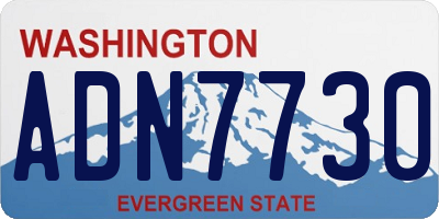 WA license plate ADN7730