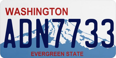 WA license plate ADN7733